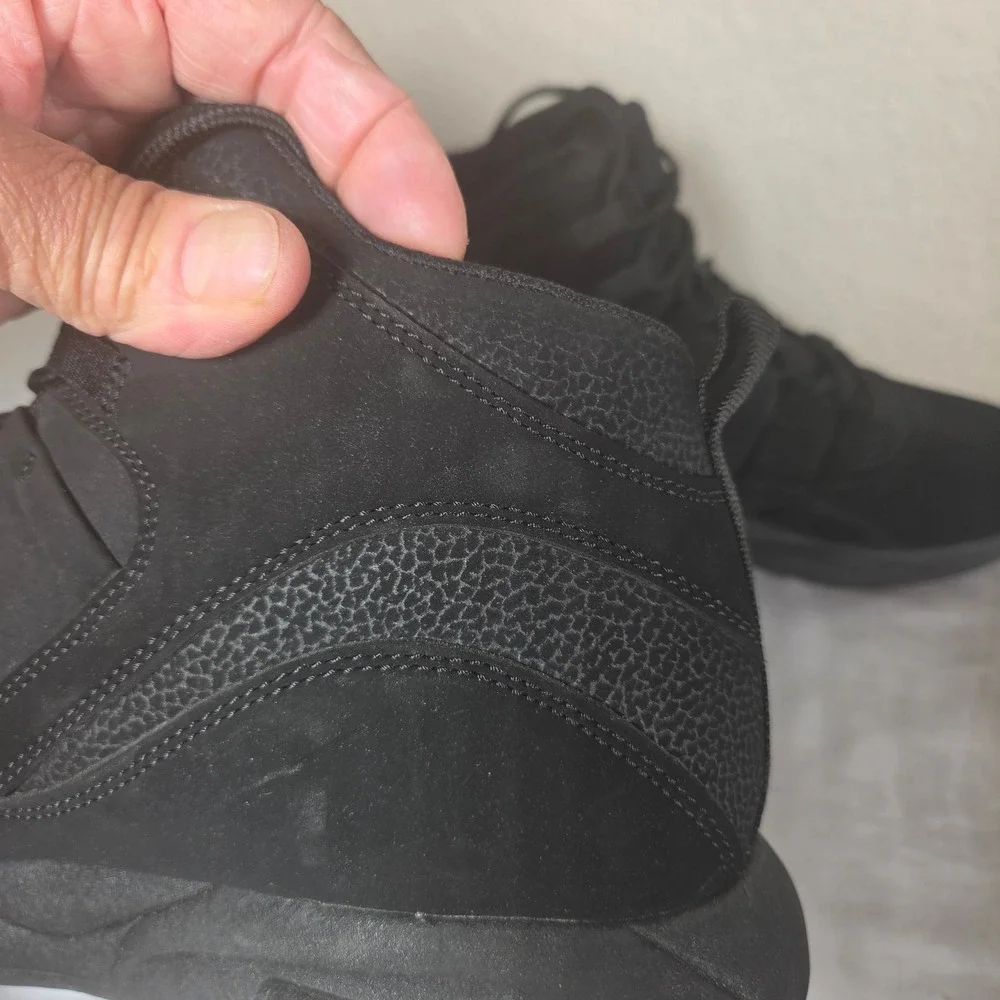 Shaq Fullpress Mens Basketball Shoes Triple Black High Top Sneakers 99887 SZ 12
